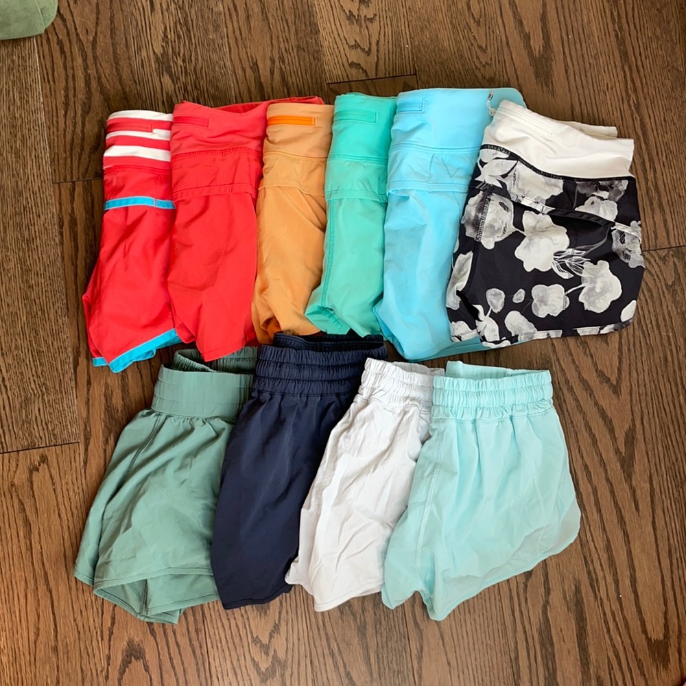 9 pairs Lululemon shorts